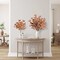 6 Fall Artificial Eucalyptus Stems Long Silver Dollar Leaves Fake Silk Eucalyptus Leaf Branches for Indoor Home Autumn Festival Thanksgiving Decor (Dark Brown)